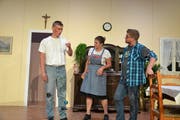 Von links: Matthias Kempf, Martina Lang und Thomas Stadelmann bei der Hauptprobe. (Bild: Yvonne Imbach, Eschenbach, 30. September 2019)
