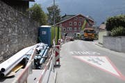 Die Instandsetzung der Gitschenstrasse hat bereits im Sommer begonnen. (Bild: Florian Arnold, 19. Juli 2019)