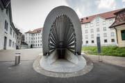 Der Eingang zum Pfalzkeller, wo das Montagsforum stattfindet. (Bild: Urs Bucher - 13. April 2015)