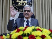 Der Leiter der Reserve Bank of India (RBI), Shaktikanta Das, gibt eine weitere Senkung der Leitzinsen bekannt. (Bild: KEYSTONE/EPA/DIVYAKANT SOLANKI)