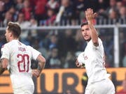 Rodriguez-Konkurrent Theo Hernandez erzielt gegen Genoa sein erstes Tor für Milan (Bild: KEYSTONE/EPA ANSA/LUCA ZENNARO)