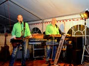 Das Duo ComBox mit dem einheimischen Heinz Wegmüller (links) und Michael Krüsi. (Bild: Christoph Heer)
