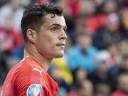Granit Xhaka will fünf Tage nach der Geburt seiner Tochter gegen Dänemark dabei sein (Bild: KEYSTONE/PETER SCHNEIDER)