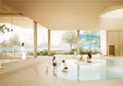 Im neuen Hallenbad Buechenwald soll voraussichtlich ab Ende 2024 gebadet werden können.Bild: PD