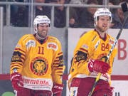 Aaron Gagnon (links), hier mit seinem früheren Teamkollegen Eero Elo (Bild: KEYSTONE/ANTHONY ANEX)