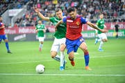 FC St.Gallen Ermedin Demirovic und Omar Alderete FC Basel (Bild: Ralph Ribi)