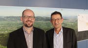 Schulpräsident Roger Trösch und Gemeindepräsident Reto Friedauer. (Bild: Gert Bruderer)
