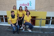 Das «Colori»-Team: Doris Ullmann, Andrea Hanhart, Antonia Stillhard (hinten); Sybille Lüchinger und Andrea Sigrist. (Bild: Hannelore Bruderer)