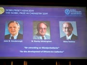 John B. Goodenough, M. Stanley Whittingham, and Akira Yoshino teilen sich den Nobelpreis für Chemie 2019. (Bild: KEYSTONE/EPA TT NEWS AGENCY/NAINA HELEN JAMA/TT)