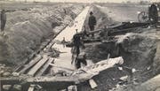Anfang der 1920er-Jahre wurde der Giessen als Entwässerungskanal zwischen Altdorf und Flüelen gebaut. Bild: PD