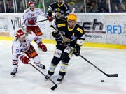 Einmal mehr eine der grossen Figuren bei Ajoie: Topskorer Philip-Michael Devos erzielte gegen Sierre zwei Tore und zwei Assists. (Bild: KEYSTONE/ROGER MEIER/ BIST)