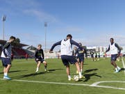 Das Nationalteam im Training auf der Lausanner Pontaise (Bild: KEYSTONE/LAURENT GILLIERON)