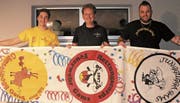 Patrick Sahin (Gämselibögg), Peter Vetsch (Feuerwehrverein) und Dominic Nuber (Junggugga). Bild: PD