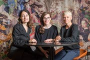 Sandra Meier, Patricia Holder und Karin Karinna Bühler verantworten das Literaturhaus. (Bild: Hanspeter Schiess)