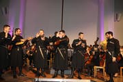 Die Sänger von Iberi setzten dem Konzert einen heiteren Schlussakkord. (Bild: Peter Küpfer)
