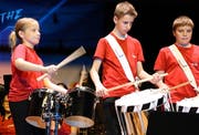 Die Jungtambouren zeigten perfekte Wirbel. (Bild: Max Pflüger)