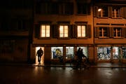 In St.Gallen befindet sich die Pilgerherberge im ersten Stock des Hauses Linsebühlstrasse 61. (Bild: Hannes Thalmann - 4. Februar 2008)