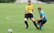Die Vorderländer Abwehr um ihren Patron Nico Boller (links) hielt gegen Rorschach-Goldach II dicht.Bild: Lukas Alder