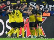 Nach einem 0:2-Rückstand dreht Borussia Dortmund nach der Pause auf und bezwingt Inter Mailand daheim 3:2 (Bild: KEYSTONE/AP/MARTIN MEISSNER)