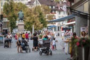 In der Stadt St.Gallen gibt es eine grosse Fussgängerzone, im ganzen Kanton Thurgau jedoch kaum eine. (Bild: Michel Canonica)