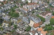 Der Gemeinde Baar – im Bild das Zentrum mit der Verwaltung – geht es finanziell gut. (Bild: Beat Krähenbühl/Flying Camera, 16. August 2018)