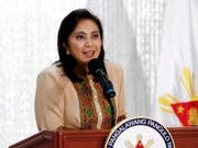 Die philippinische Vizepräsidentin Leni Robredo ist Vorsitzende der grössten Oppositionspartei des Landes. Sie hatte das Vorgehen der Regierung im Kampf gegen illegalen Drogenhandel kritisiert. (Bild: KEYSTONE/EPA/ROLEX DELA PENA)