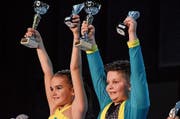 Riana Hardegger (Frauenfeld) und Joas Egli (Steckborn) holen sich den Tagessieg und den Gesamtsieg bei den Kids.Bild: PD