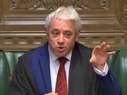 Zwar Parteikollege des Konservativen-Chefs Boris Johnson, aber ganz und gar kein Brexit-Befürworter: Ex-Speaker of the House of Commons John Bercow (hier noch in seiner Speaker-Robe im Parlament). (Bild: KEYSTONE/EPA UK PARLIAMENTARY RECORDING UNIT/UK PARLIAMENTARY)