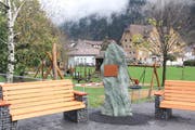 Die Gedenkstätte liegt am Dammweg in Erstfeld, nördlich der Jagdmattkapelle. (Bild: Paul Gwerder, 6. November 2019)