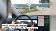 Der mutmassliche Raser war in einer Kurve mit über 130 km/h statt der erlaubten 60 km/h unterwegs. Dabei liess der Fahrlehrer sich filmen und postete das Video auf Instagram. Als der «Blick» den Mann kontaktiert, zeigt dieser sich selber bei der Stadtpolizei St.Gallen an . (Bild: Screenshot «Blick»)