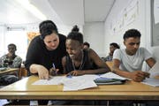 Minderjährige Asylbewerber besuchen eine Integrationsklasse in Weinfelden. (Bild: Donato Caspari)