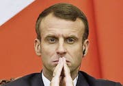 Fordert besseren Lohnschutz in der EU: Frankreichs Präsident Macron. (Bild: Keystone)