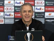 Basels Trainer Marcel Koller sieht vor dem Europa-League-Spiel gegen Getafe keine Baisse seines Teams (Bild: KEYSTONE/GEORGIOS KEFALAS)