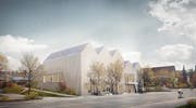 Visualisierung der geplanten Mehrzweckhalle. (Bild: PD)