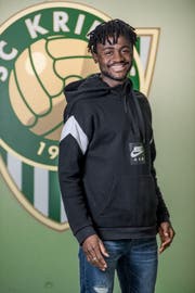 Akklimatisiert: Asumah Abubakar, der Stürmer des SC Kriens im Stadion Kleinfeld. (Bild: Nadia Schärli, 29. Oktober 2019)
