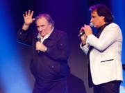 Gérard Depardieu (links) an der Gala des FC Sion mit dessen Präsidenten Christian Constantin (rechts) (Bild: KEYSTONE/SALVATORE DI NOLFI)