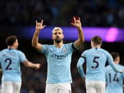 Sergio Agüero bot beim 6:0 seine persönliche Show (Bild: KEYSTONE/AP/JON SUPER)