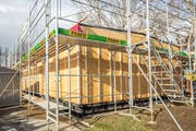 Der neue Pavillon befindet sich momentan im Bau. (Bild: Patrick Hürlimann (Zug, 9. Februar 2019))