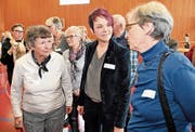 Regierungsrätin Michèle Blöchliger im Gespräch über das künftige Altersleitbild des Kantons. (Bild: Romano Cuonz (Stans, 9. Februar 2019))