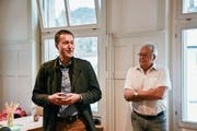 Der neue und der bisherige Fischinger Gemeindepräsident: René Bosshart und Willy Nägeli. (Bilder: Roman Scherrer)
