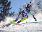 Andreas Schuler wird überlegen Meister im Urner Kantonal-Slalom. Bild: Urs Hanhart (Attinghausen, 9. Februar 2019)