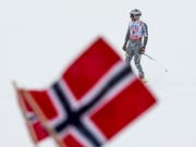 Der Norweger Aksel Svindal nach seinem letzten Rennen (Bild: KEYSTONE/JEAN-CHRISTOPHE BOTT)