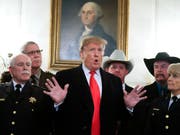 «40 Jahre des Versagens»: US-Präsident Donald Trump kritisiert die iranische Führung zum 40. Jahrestag der Islamischen Revolution scharf. (Bild: KEYSTONE/AP/MANUEL BALCE CENETA)