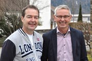 Der neue und der abtretende Präsident: Wädi Wipfli (links) und Toni Brand. (Bild: PD)