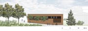Nordansicht des neuen Kindergartens Hemmerswil. (Grafik: Kaderli Architekten/PD)