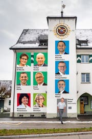 Der neue Amriswiler Stadtrat, wie er sich ab dem 1. Juni 2019 zusammensetzt. (Bildmontage: Infografik Tagblatt)