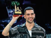 Der Sieger Mahmood (26). (Bild: Ettore Ferrari/AP (Sanremo, 9. Februar 2019))