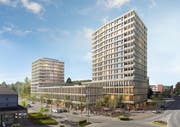 Blick auf das Projekt Dreiklang in Sursee. (Visualisierung: PD)