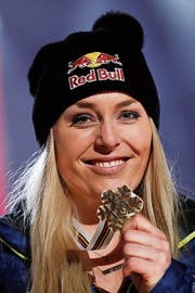 Abschied mit WM-Medaille: Lindsay Vonn. (Bild: Gabriele Facciotti/Keystone (Åre))