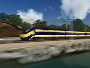 Soll deutlich kürzer werden: eine in Kalifornien geplante Hochgeschwindigkeitszugstrecke zwischen San Francisco und Los Angeles. (Bild: KEYSTONE/AP California High-Speed Rail Autho)